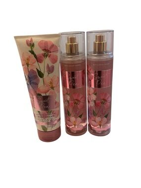 New BBW Bath & Body Works Sweet Pea Body Bundle